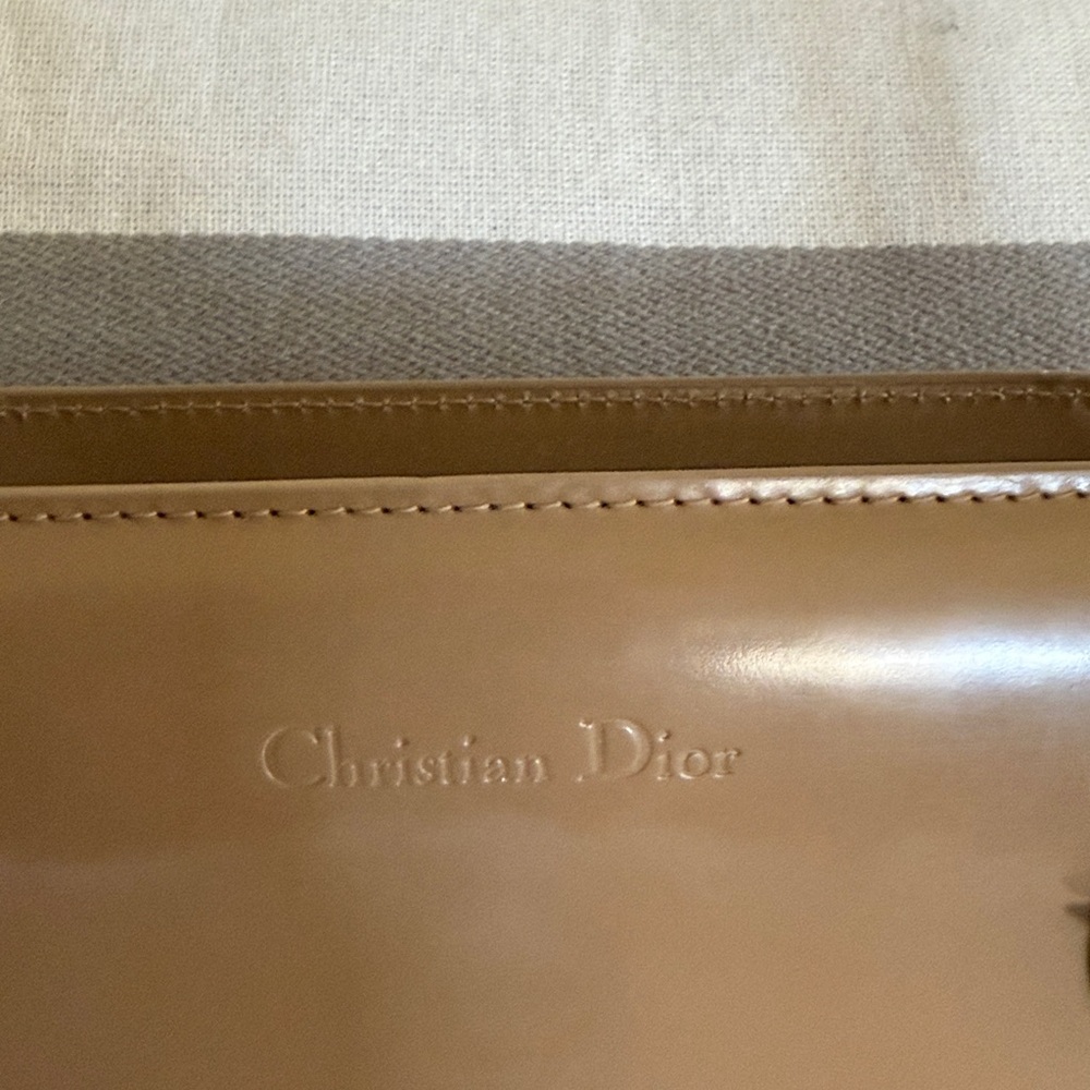 CHRISTIAN DIOR- Authentic 🍀EUC! LADY DIOR!! Beige Top Handle Bag - Picture 3 of 15